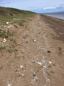 Micro plastic marine debris on Hawaiian Beach